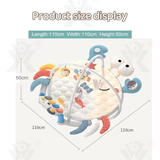 Premium Crab Shape Round Baby Play Gym Mat with Mirror & Activity Toys