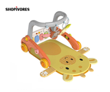 7-in-1 Multifunctional Baby Play Mat with Walker & Piano | Activity Gym Playmat for Infants & Toddlers (0–36 Months) | Musical, Sensory, Learning Toy | Foldable & Baby-Safe