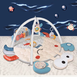 Premium Crab Shape Round Baby Play Gym Mat with Mirror & Activity Toys