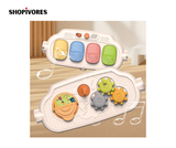 7-in-1 Multifunctional Baby Play Mat with Walker & Piano | Activity Gym Playmat for Infants & Toddlers (0–36 Months) | Musical, Sensory, Learning Toy | Foldable & Baby-Safe
