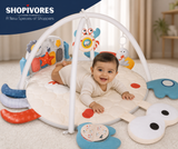 Premium Crab Shape Round Baby Play Gym Mat with Mirror & Activity Toys