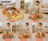7-in-1 Multifunctional Baby Play Mat with Walker & Piano | Activity Gym Playmat for Infants & Toddlers (0–36 Months) | Musical, Sensory, Learning Toy | Foldable & Baby-Safe