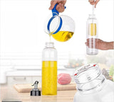 Plastic Oil Dispenser 1 Litre | Pack of 1 | Transparent, Leak-Proof, BPA-Free Oil Container for Cooking Oils & Vinegar | Kitchen accessories items for home | 1000ml |